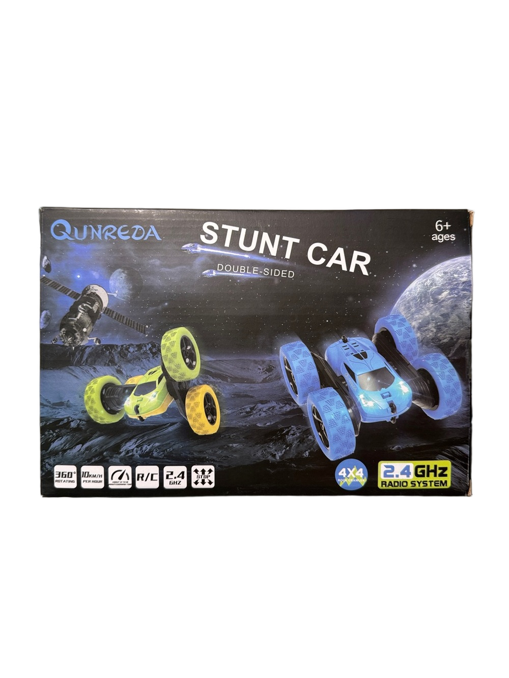 Qunreda Pink & Teal Double-Sided Remote Control Stunt Car New in Box